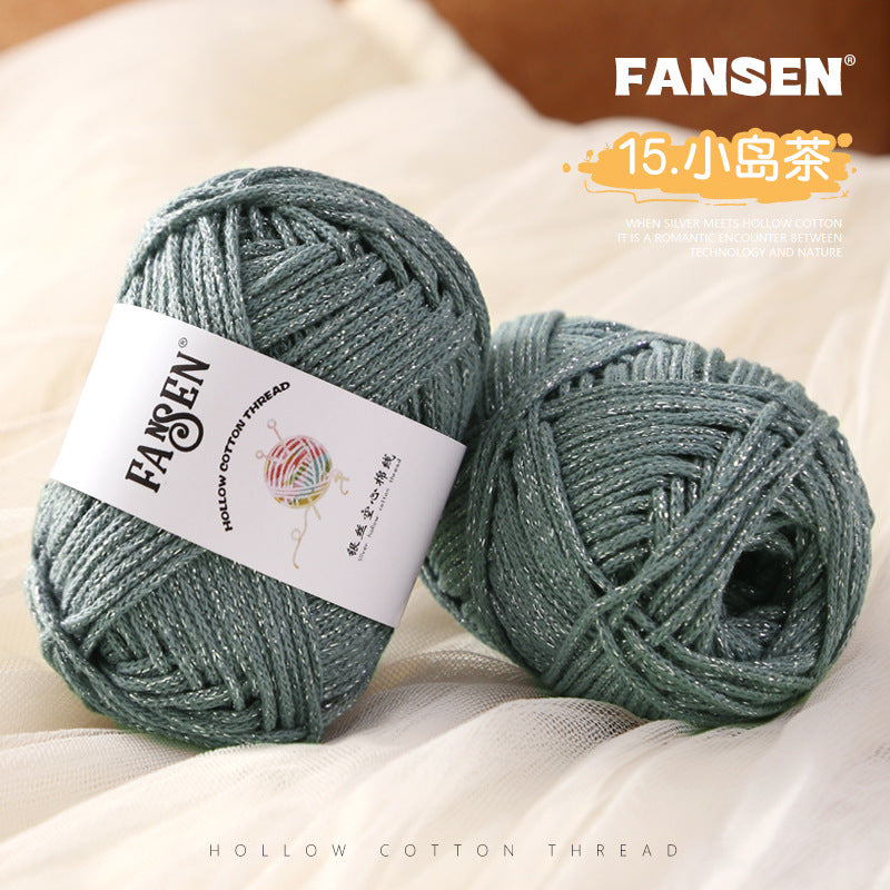 YARN60004 Metallic Shimmer Yarn for DIY Bags | Sparkly Yarn for Crochet Shoulder & Dumpling Bags
