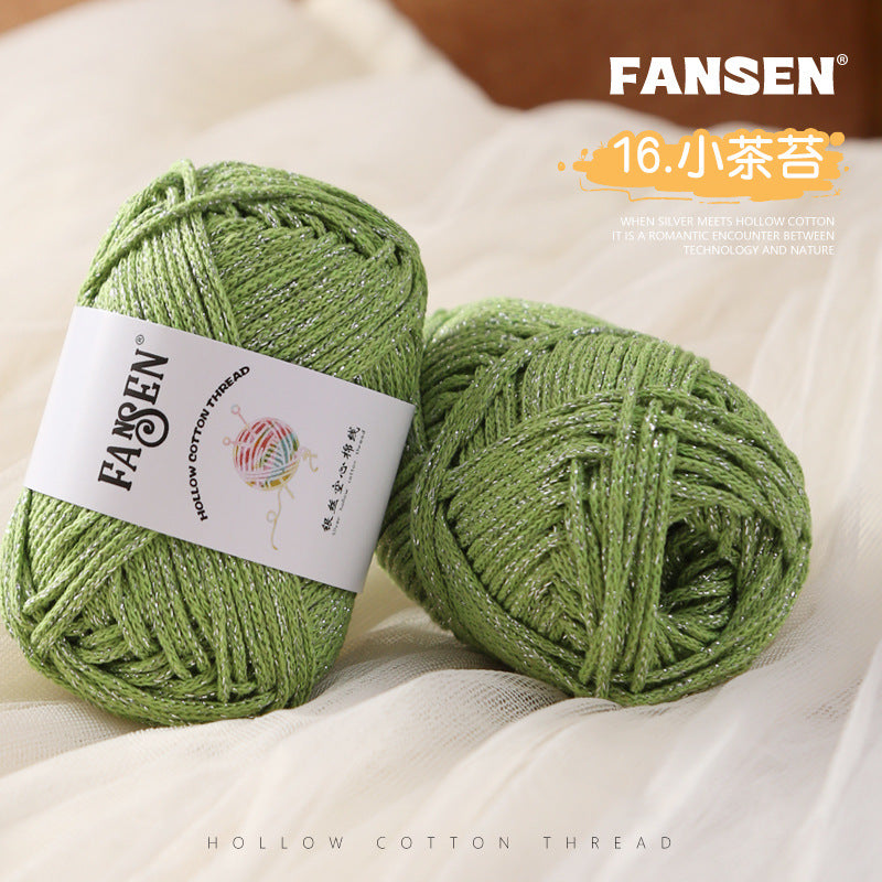 YARN60004 Metallic Shimmer Yarn for DIY Bags | Sparkly Yarn for Crochet Shoulder & Dumpling Bags