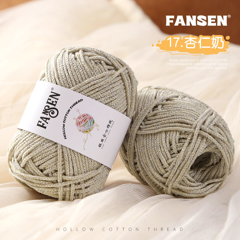YARN60004 Metallic Shimmer Yarn for DIY Bags | Sparkly Yarn for Crochet Shoulder & Dumpling Bags