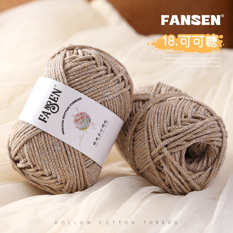YARN60004 Metallic Shimmer Yarn for DIY Bags | Sparkly Yarn for Crochet Shoulder & Dumpling Bags