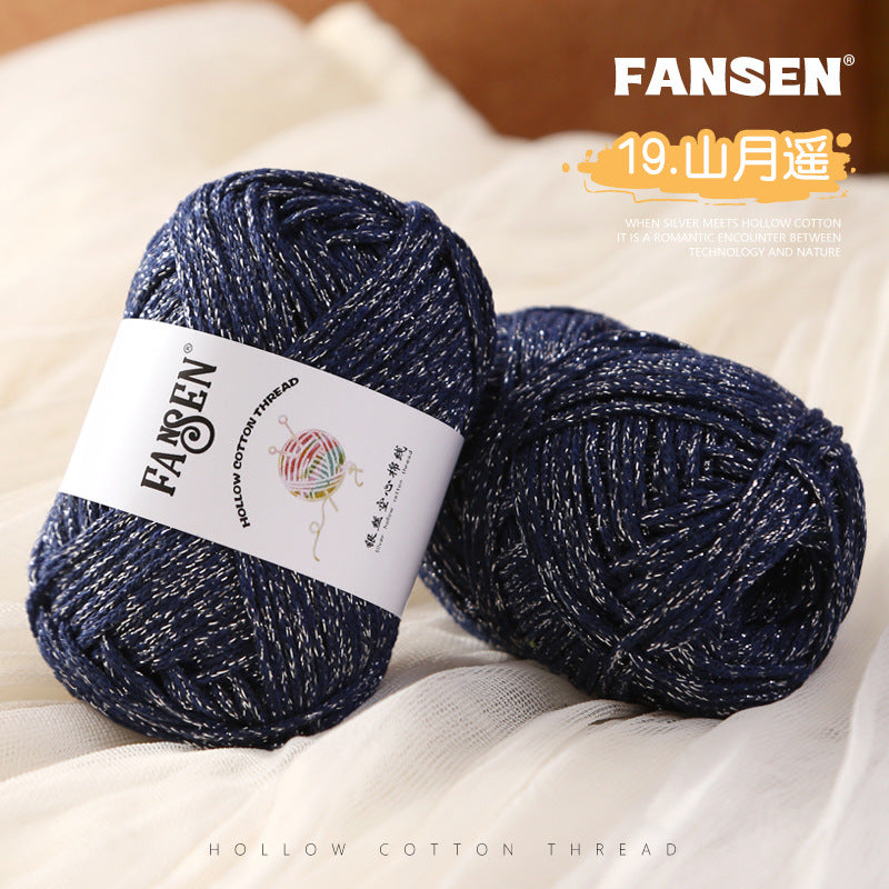 YARN60004 Metallic Shimmer Yarn for DIY Bags | Sparkly Yarn for Crochet Shoulder & Dumpling Bags