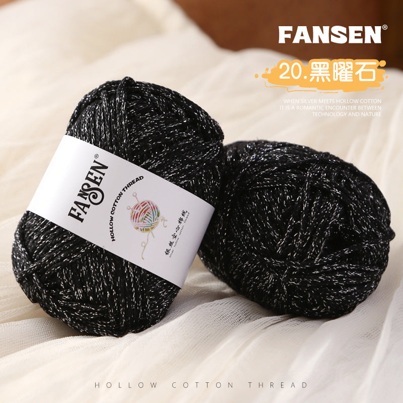 YARN60004 Metallic Shimmer Yarn for DIY Bags | Sparkly Yarn for Crochet Shoulder & Dumpling Bags