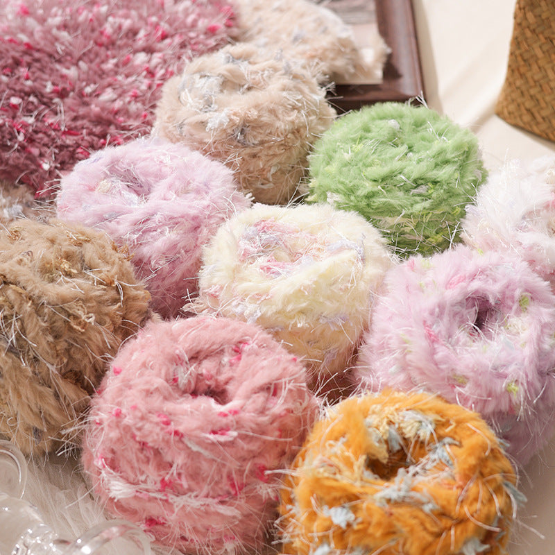 YARN60005 Fluffy Mohair-Style Yarn | Soft Pastel Yarn for Crochet Bags, Hats & Sweaters