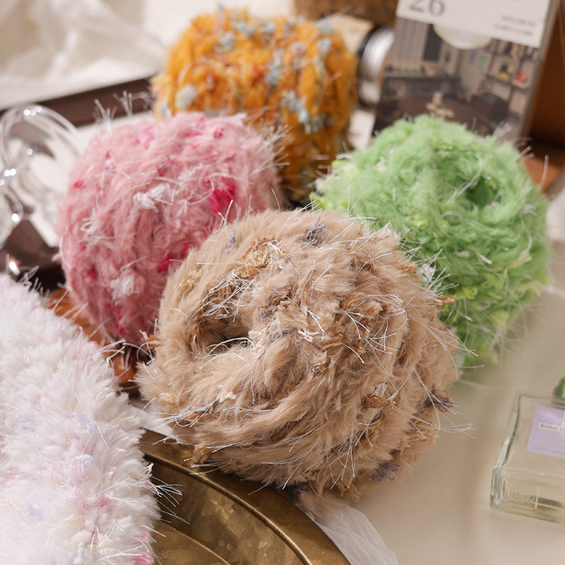 YARN60005 Fluffy Mohair-Style Yarn | Soft Pastel Yarn for Crochet Bags, Hats & Sweaters