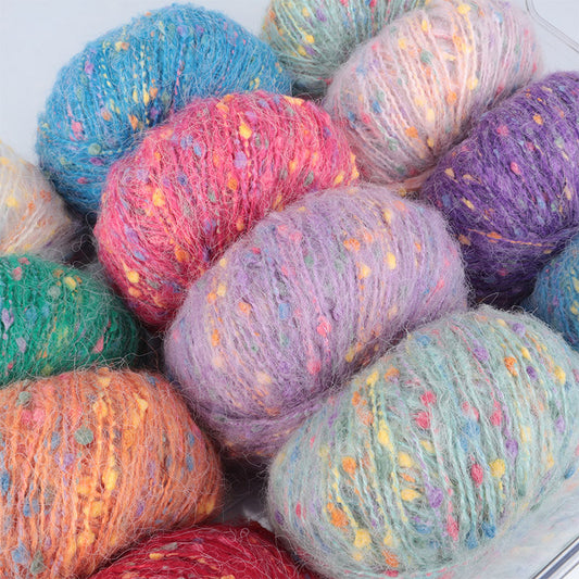YARN60006 Speckled Starry Yarn | Colorful Confetti Yarn for Hats, Sweaters & DIY Creations