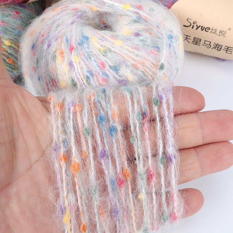 YARN60006 Speckled Starry Yarn | Colorful Confetti Yarn for Hats, Sweaters & DIY Creations