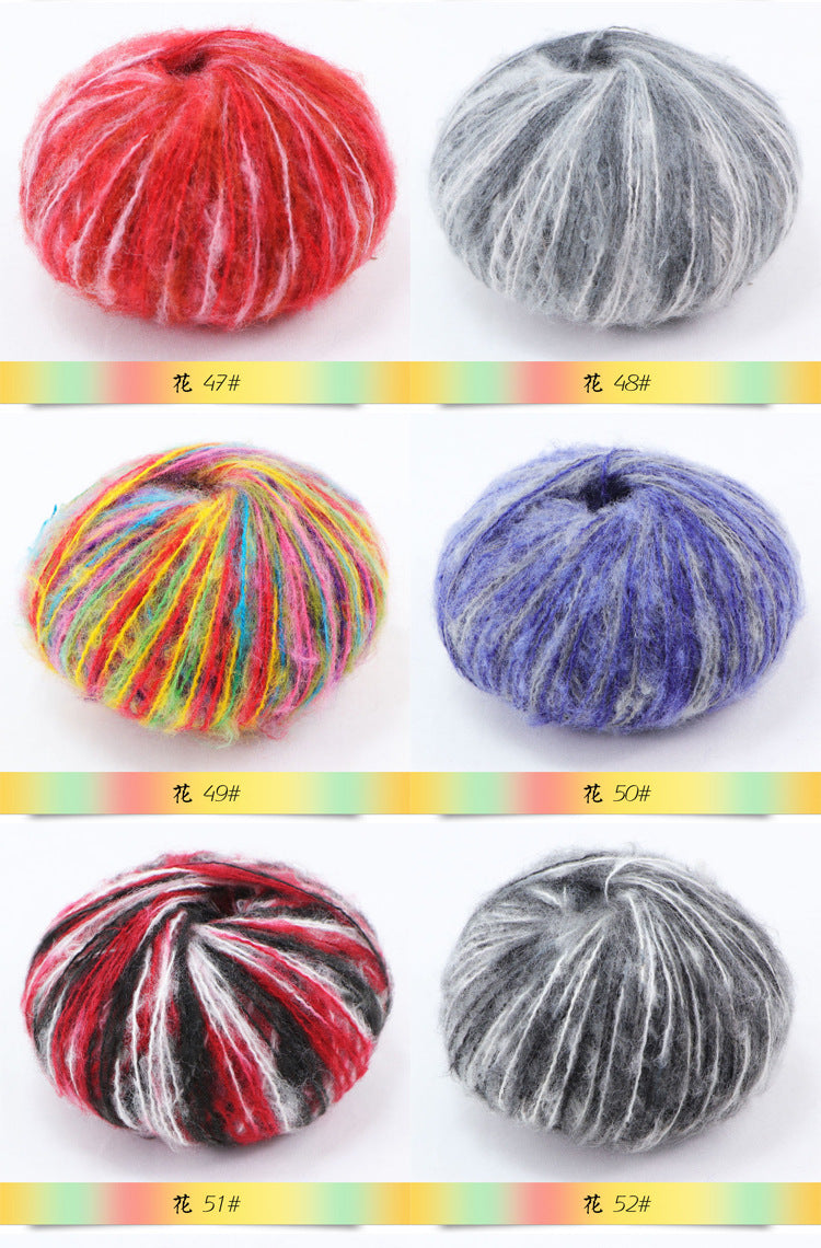 YARN60009 Baby Mohair Yarn Crochet Kit for Scarf & Shawl DIY (Soft Fine Wool Blend)