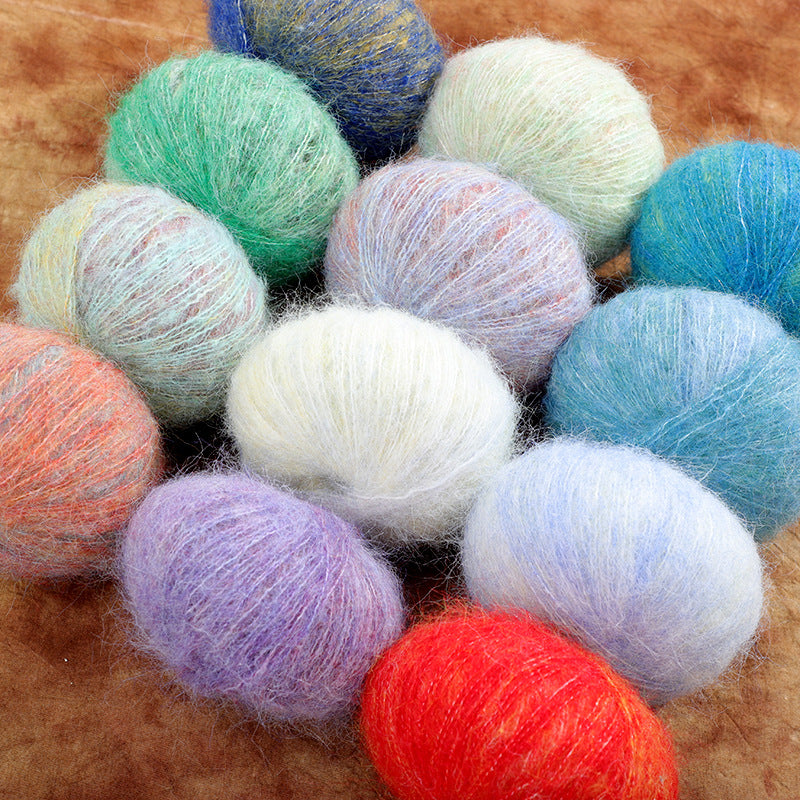 YARN60012 Floral Mohair Yarn for Crochet & Knitting – Fine Art-Inspired Yarn for Scarves & Shawls DIY