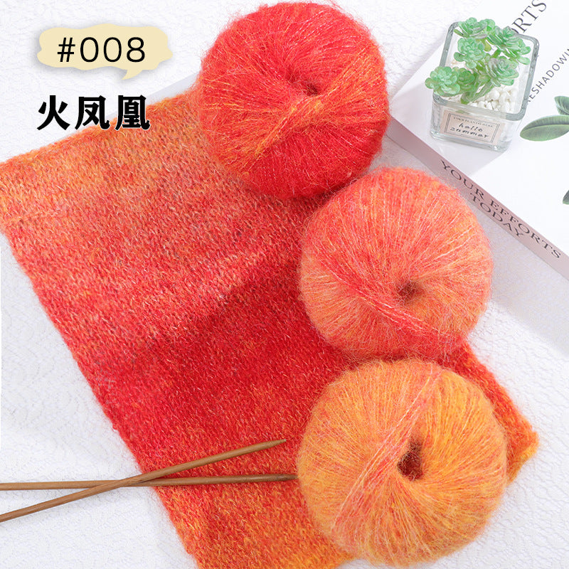 YARN60012 Floral Mohair Yarn for Crochet & Knitting – Fine Art-Inspired Yarn for Scarves & Shawls DIY