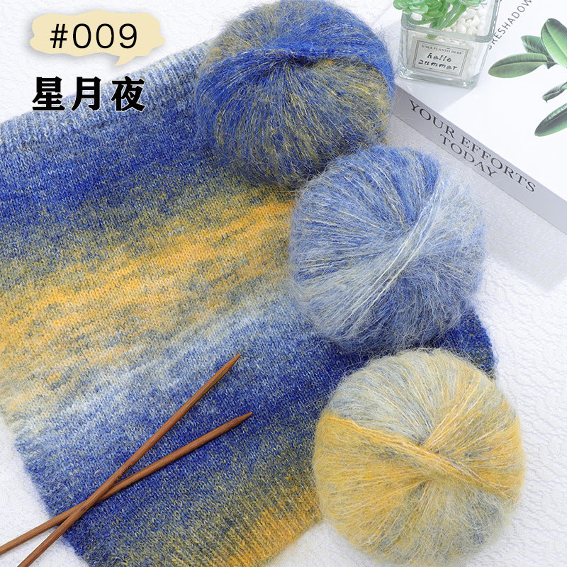 YARN60012 Floral Mohair Yarn for Crochet & Knitting – Fine Art-Inspired Yarn for Scarves & Shawls DIY