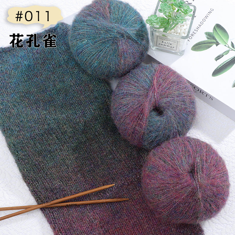 YARN60012 Floral Mohair Yarn for Crochet & Knitting – Fine Art-Inspired Yarn for Scarves & Shawls DIY