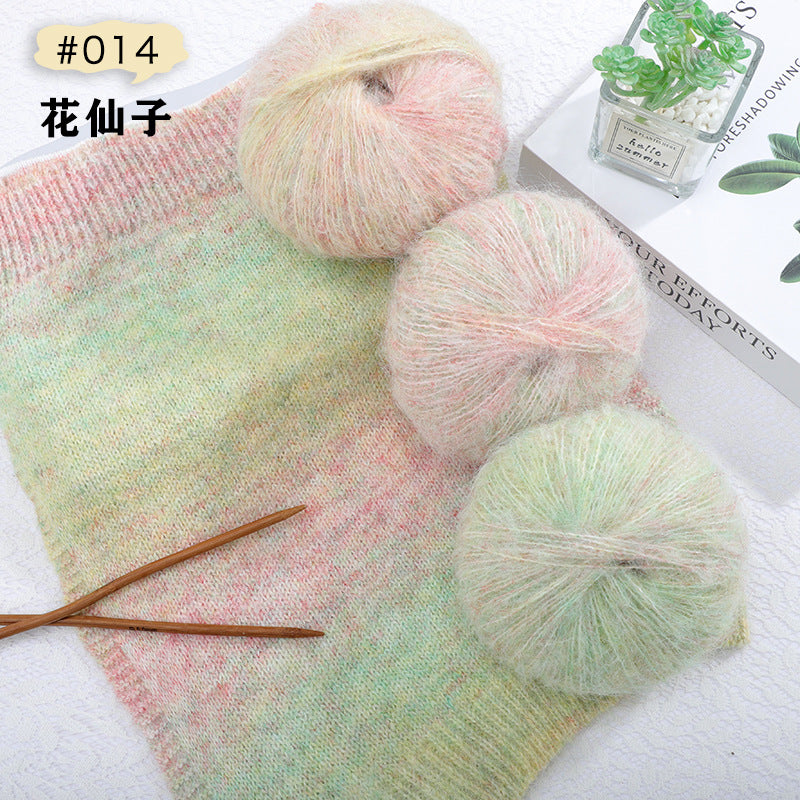 YARN60012 Floral Mohair Yarn for Crochet & Knitting – Fine Art-Inspired Yarn for Scarves & Shawls DIY