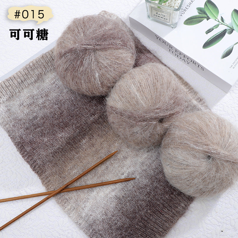 YARN60012 Floral Mohair Yarn for Crochet & Knitting – Fine Art-Inspired Yarn for Scarves & Shawls DIY