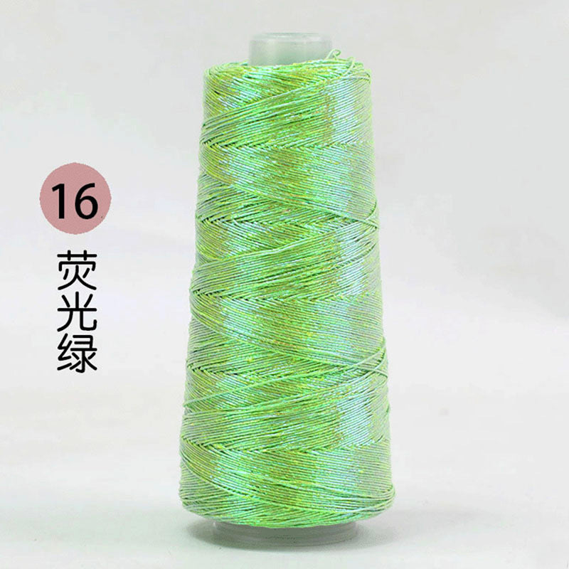 YARN60014 Trendy Metallic Silver Core-Spun Yarn for Crochet Bags – Shiny Statement Yarn