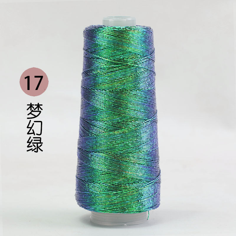 YARN60014 Trendy Metallic Silver Core-Spun Yarn for Crochet Bags – Shiny Statement Yarn