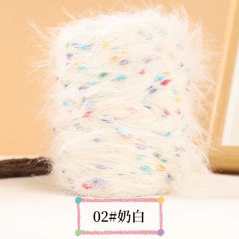 YARN60015 Premium Faux Mink Fur Yarn for Crochet & Knitting – Ultra Soft Plush Yarn for Winter Wear DIY