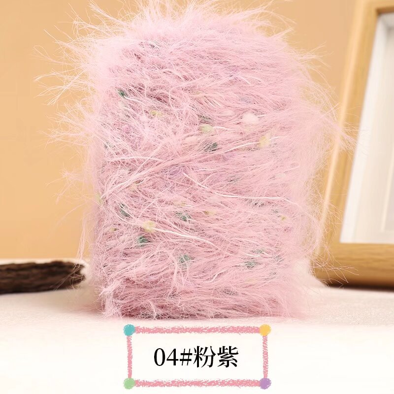 YARN60015 Premium Faux Mink Fur Yarn for Crochet & Knitting – Ultra Soft Plush Yarn for Winter Wear DIY
