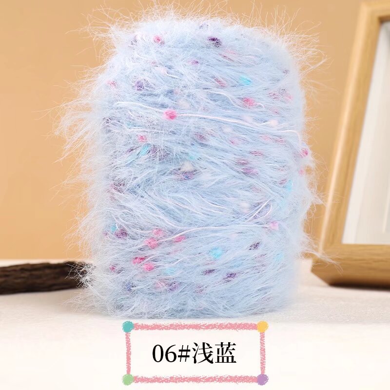 YARN60015 Premium Faux Mink Fur Yarn for Crochet & Knitting – Ultra Soft Plush Yarn for Winter Wear DIY