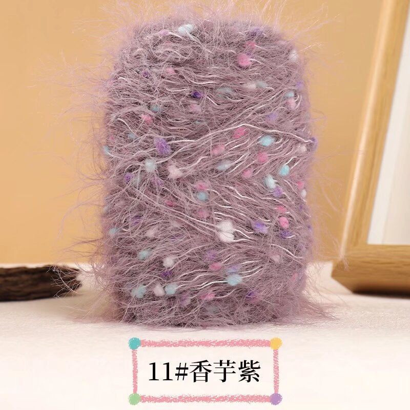 YARN60015 Premium Faux Mink Fur Yarn for Crochet & Knitting – Ultra Soft Plush Yarn for Winter Wear DIY