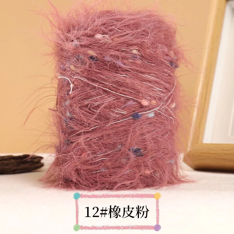YARN60015 Premium Faux Mink Fur Yarn for Crochet & Knitting – Ultra Soft Plush Yarn for Winter Wear DIY
