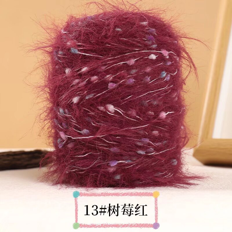 YARN60015 Premium Faux Mink Fur Yarn for Crochet & Knitting – Ultra Soft Plush Yarn for Winter Wear DIY