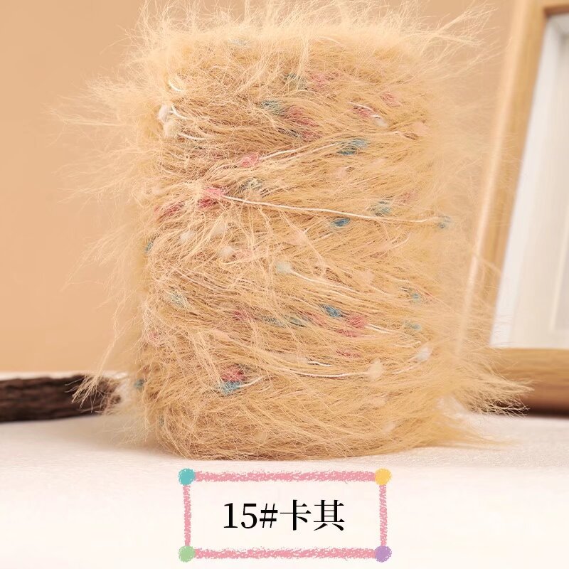 YARN60015 Premium Faux Mink Fur Yarn for Crochet & Knitting – Ultra Soft Plush Yarn for Winter Wear DIY