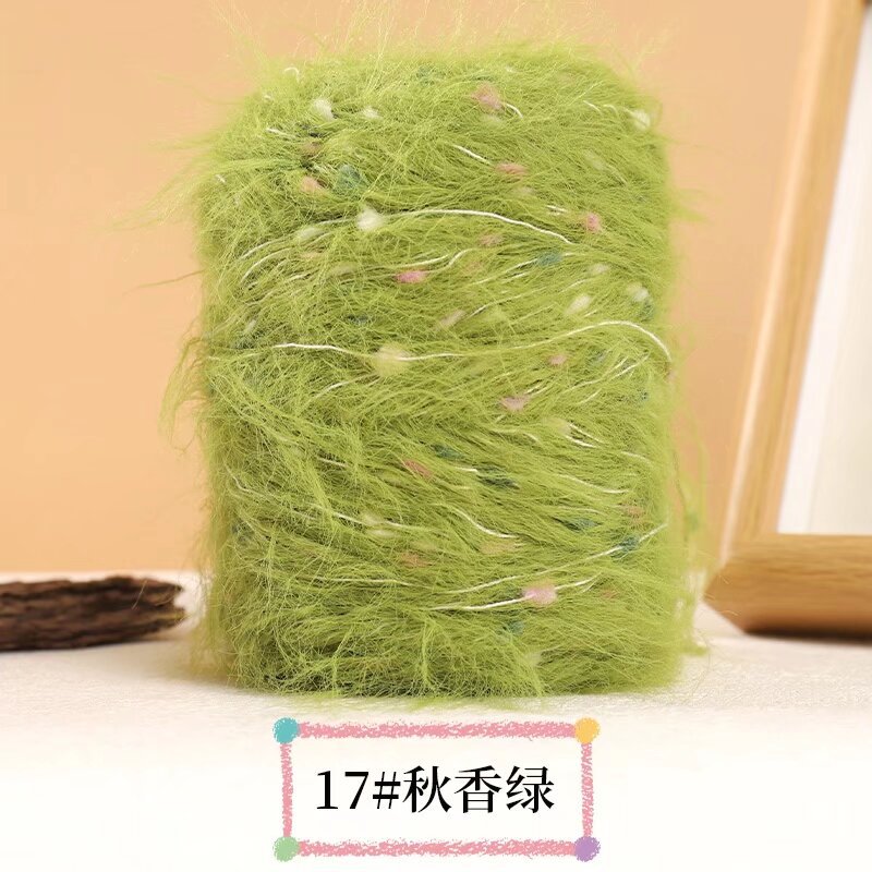 YARN60015 Premium Faux Mink Fur Yarn for Crochet & Knitting – Ultra Soft Plush Yarn for Winter Wear DIY