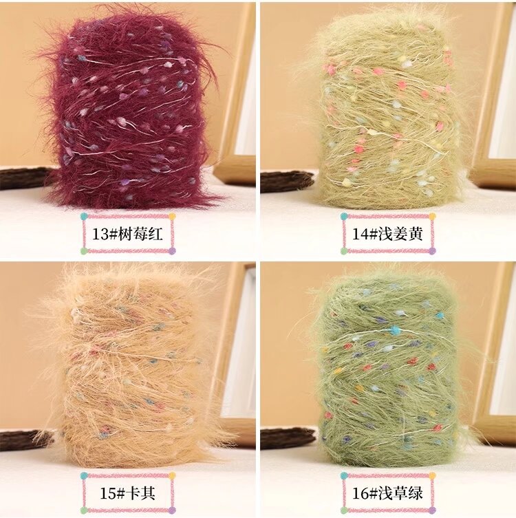 YARN60015 Premium Faux Mink Fur Yarn for Crochet & Knitting – Ultra Soft Plush Yarn for Winter Wear DIY