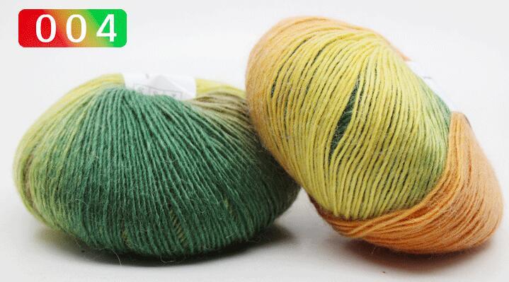 YARN60016 Rainbow Gradient Wool Yarn – Long Color Change Yarn for Crochet & Knitting