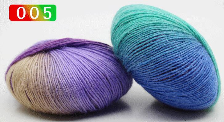 YARN60016 Rainbow Gradient Wool Yarn – Long Color Change Yarn for Crochet & Knitting