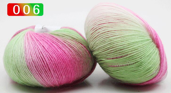 YARN60016 Rainbow Gradient Wool Yarn – Long Color Change Yarn for Crochet & Knitting