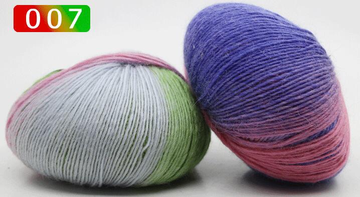 YARN60016 Rainbow Gradient Wool Yarn – Long Color Change Yarn for Crochet & Knitting