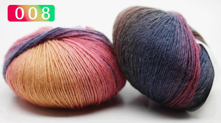 YARN60016 Rainbow Gradient Wool Yarn – Long Color Change Yarn for Crochet & Knitting