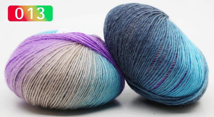 YARN60016 Rainbow Gradient Wool Yarn – Long Color Change Yarn for Crochet & Knitting