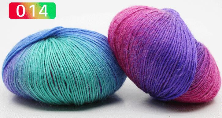 YARN60016 Rainbow Gradient Wool Yarn – Long Color Change Yarn for Crochet & Knitting