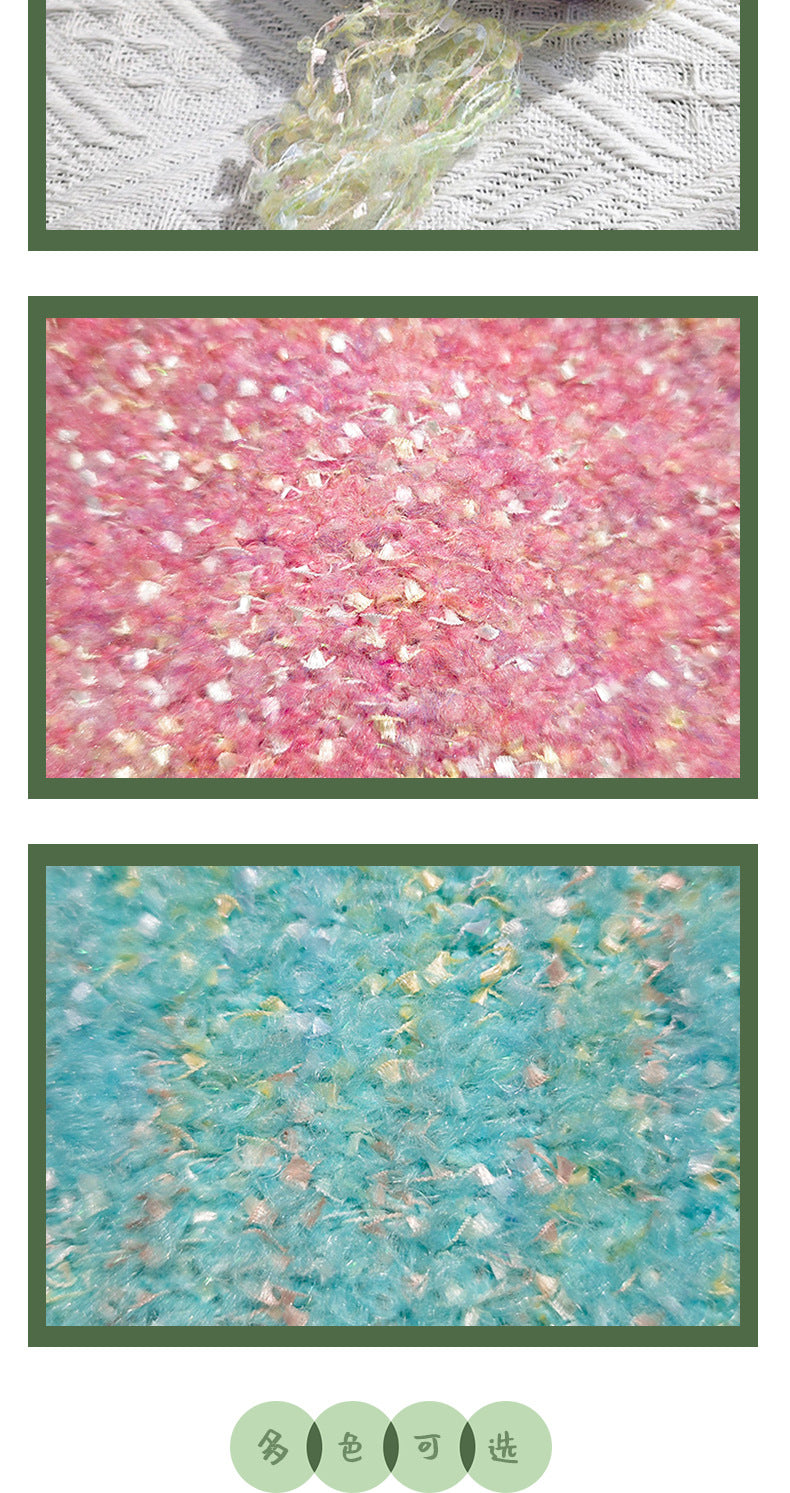 YARN60019 Trendy Loop Yarn with Sequins – Textured DIY Yarn for Crochet Bags, Scarves & Amigurumi Toys