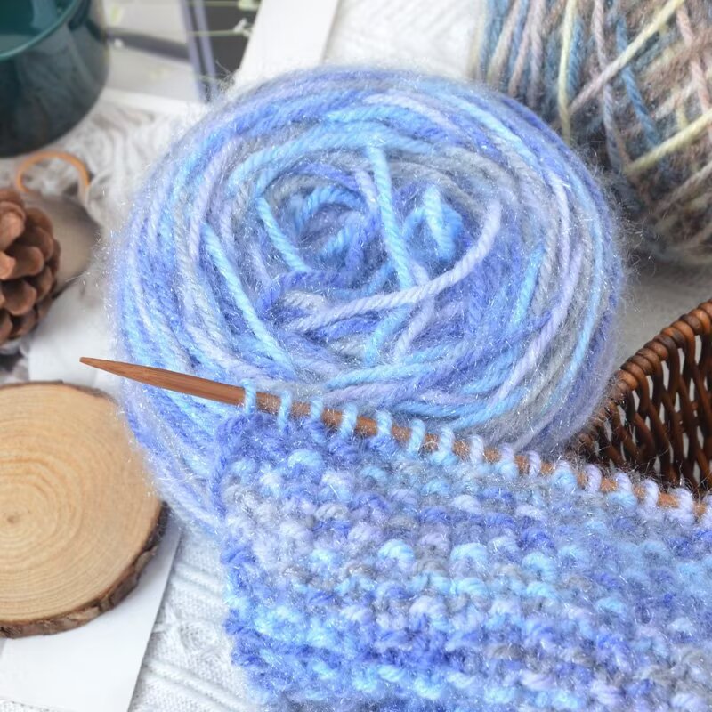 YARN60020 Premium Chunky Plush Yarn for Crochet & Knitting – Ultra Soft Variegated Yarn for Winter Wear DIY