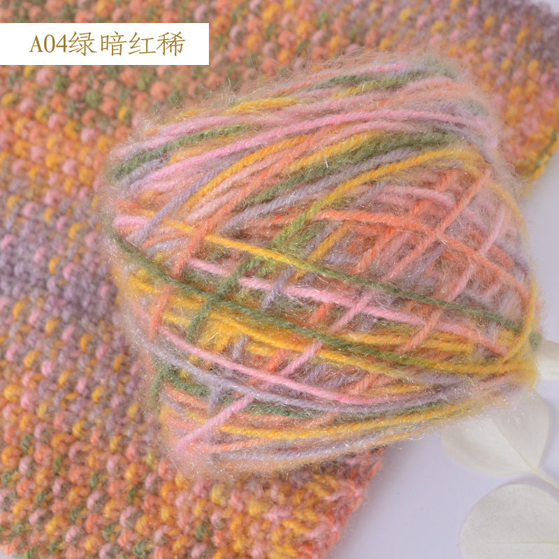 YARN60020 Premium Chunky Plush Yarn for Crochet & Knitting – Ultra Soft Variegated Yarn for Winter Wear DIY