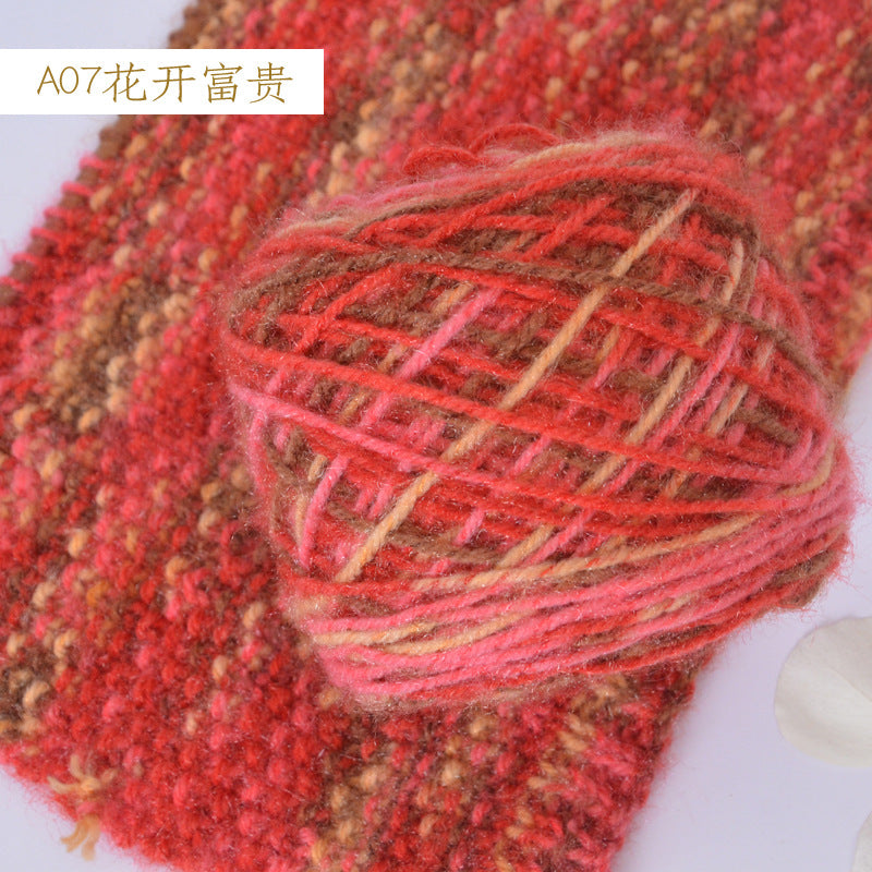 YARN60020 Premium Chunky Plush Yarn for Crochet & Knitting – Ultra Soft Variegated Yarn for Winter Wear DIY