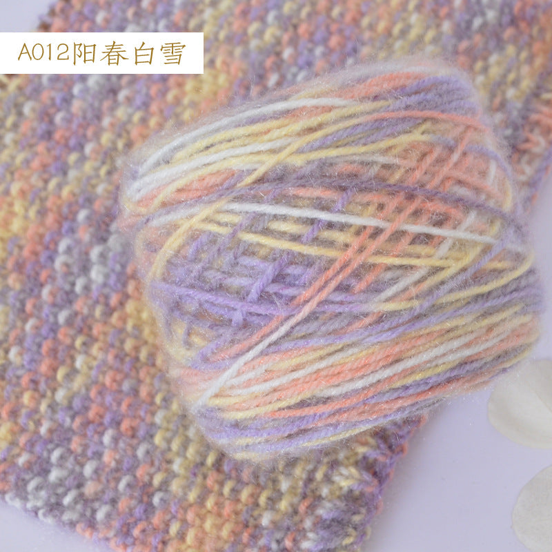 YARN60020 Premium Chunky Plush Yarn for Crochet & Knitting – Ultra Soft Variegated Yarn for Winter Wear DIY