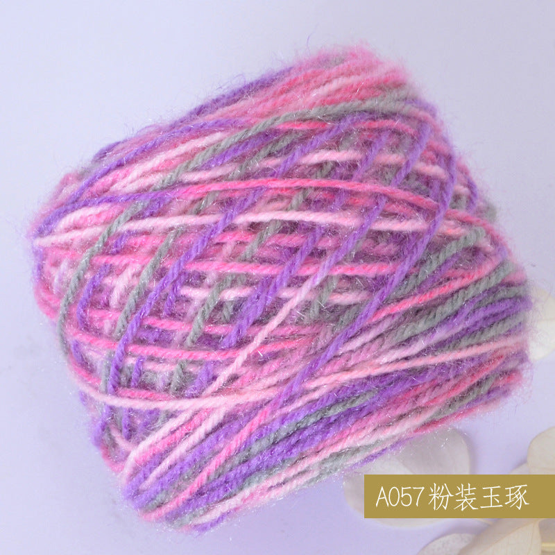 YARN60020 Premium Chunky Plush Yarn for Crochet & Knitting – Ultra Soft Variegated Yarn for Winter Wear DIY