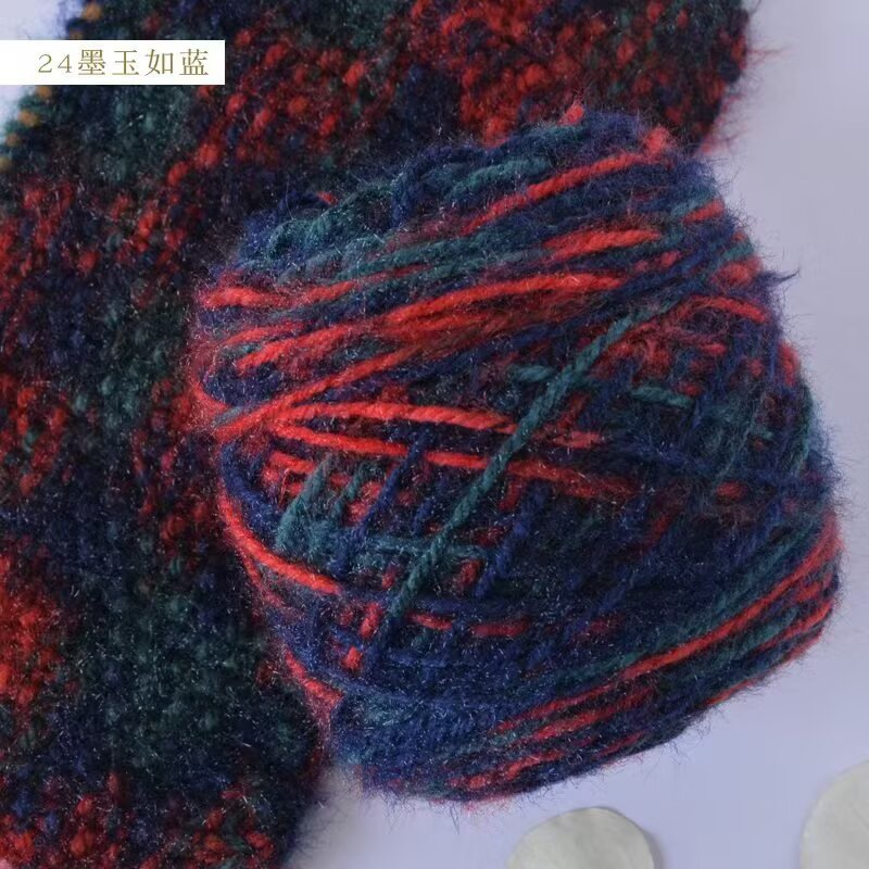 YARN60020 Premium Chunky Plush Yarn for Crochet & Knitting – Ultra Soft Variegated Yarn for Winter Wear DIY