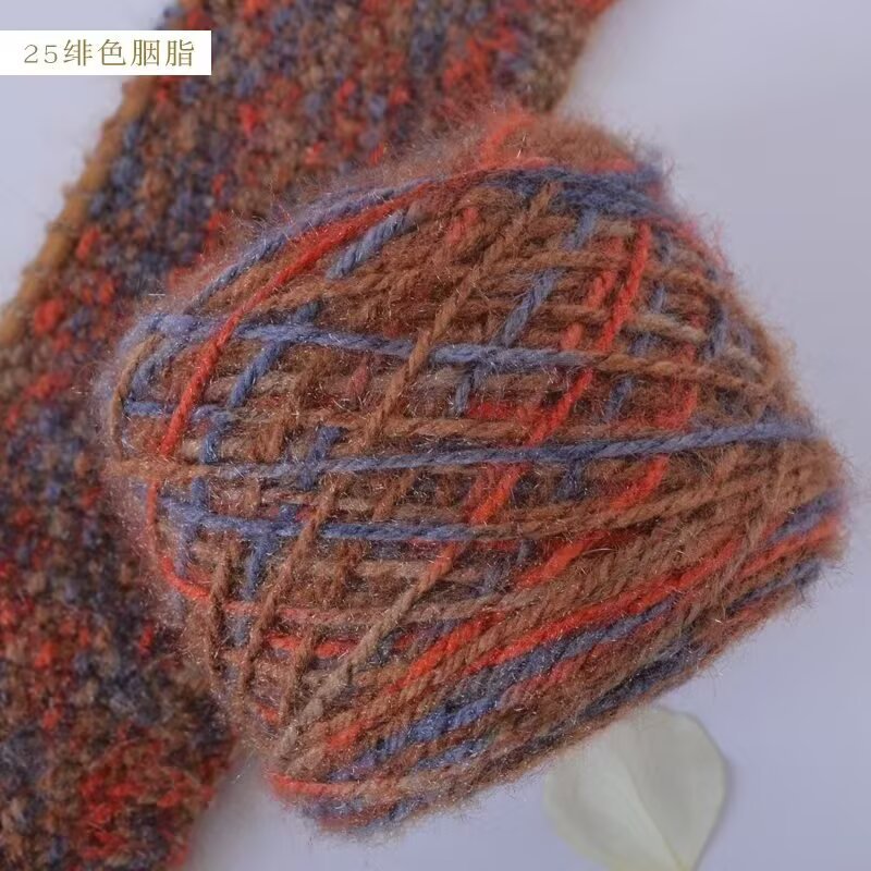 YARN60020 Premium Chunky Plush Yarn for Crochet & Knitting – Ultra Soft Variegated Yarn for Winter Wear DIY