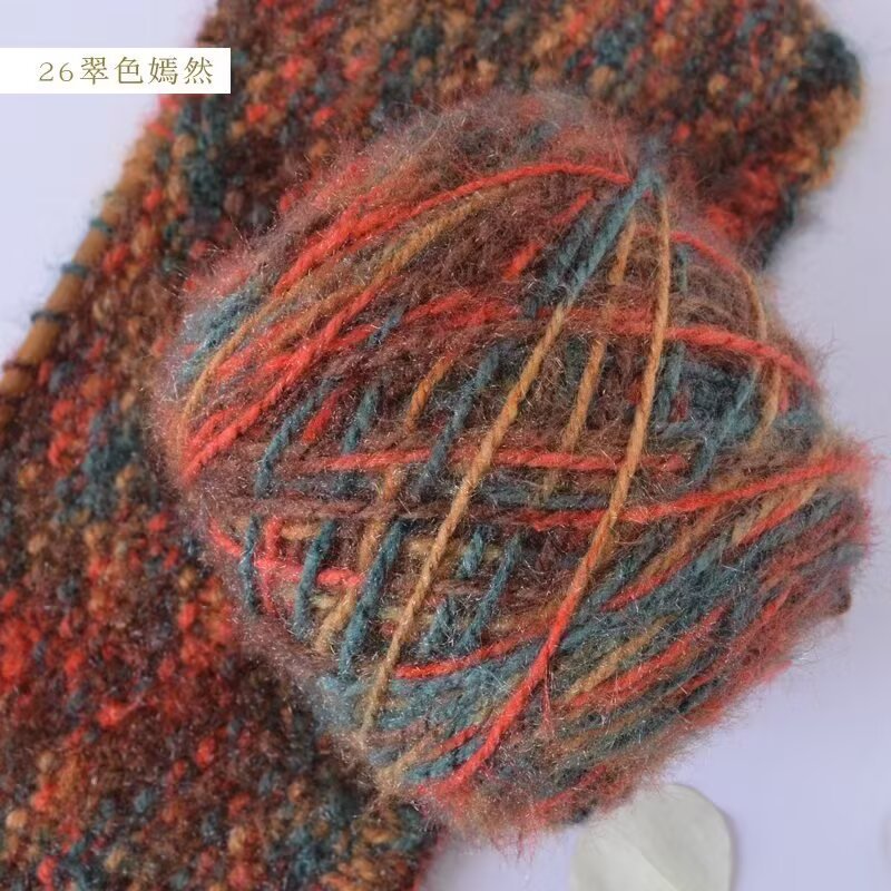 YARN60020 Premium Chunky Plush Yarn for Crochet & Knitting – Ultra Soft Variegated Yarn for Winter Wear DIY