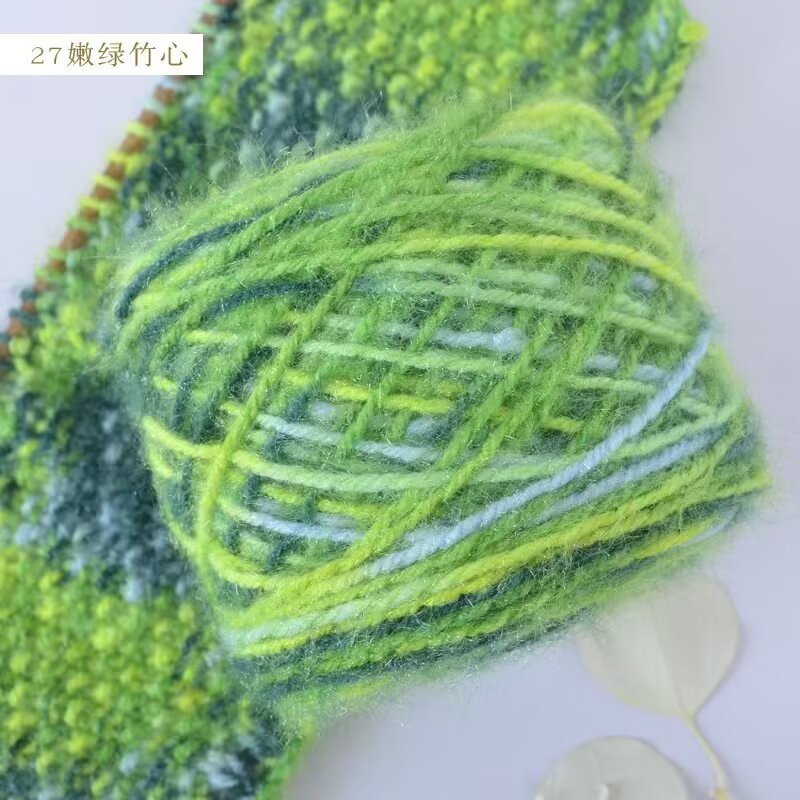 YARN60020 Premium Chunky Plush Yarn for Crochet & Knitting – Ultra Soft Variegated Yarn for Winter Wear DIY