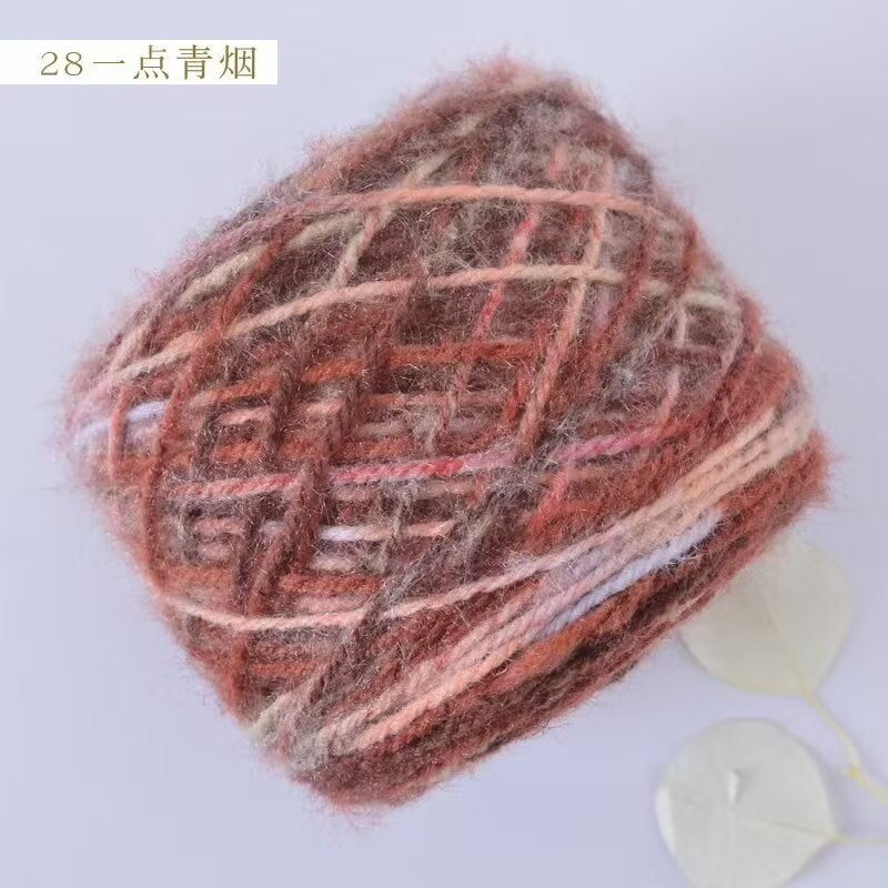 YARN60020 Premium Chunky Plush Yarn for Crochet & Knitting – Ultra Soft Variegated Yarn for Winter Wear DIY