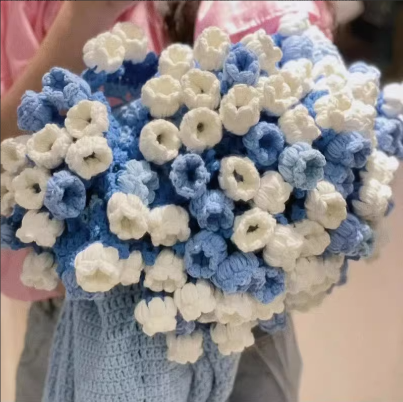 KN2603003 Magic Bloom Crochet Blanket DIY Crochet Kit with Video Tutorial