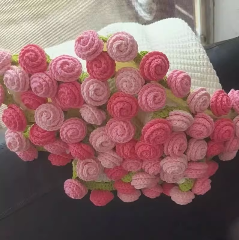 KN2603003 Magic Bloom Crochet Blanket DIY Crochet Kit with Video Tutorial