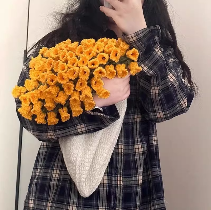 KN2603003 Magic Bloom Crochet Blanket DIY Crochet Kit with Video Tutorial