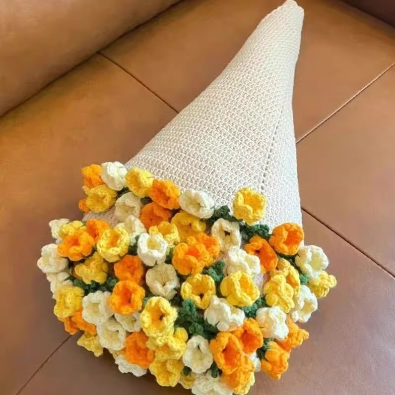 KN2603003 Magic Bloom Crochet Blanket DIY Crochet Kit with Video Tutorial